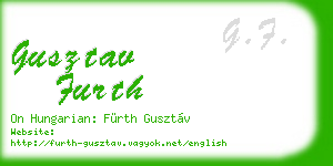 gusztav furth business card