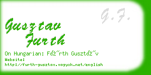 gusztav furth business card